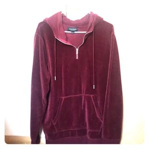 Men’s Pac sun velvet hoodie with zipper